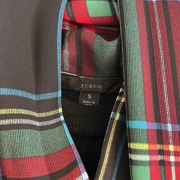 J. Crew merino wool sweater with attached silk scarf. Thin wool sweater. - Picture 2 of 4